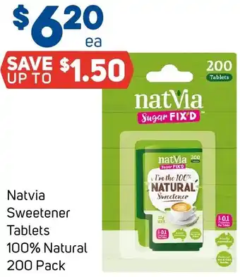 Foodland Natvia Sweetener Tablets 100% Natural 200 Pack offer