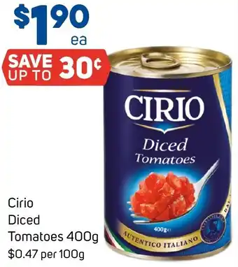 Foodland Cirio Diced Tomatoes 400g offer