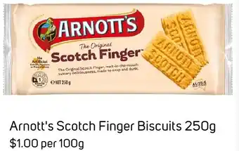 Foodland Arnott's Scotch Finger Biscuits 250g offer
