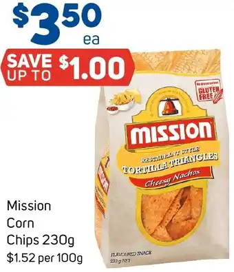 Foodland Mission Corn Chips 230g offer