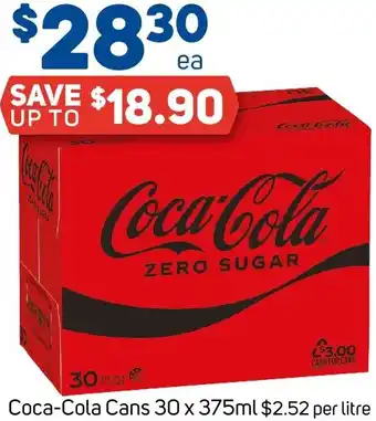 Foodland Coca-Cola Cans 30 x 375ml offer
