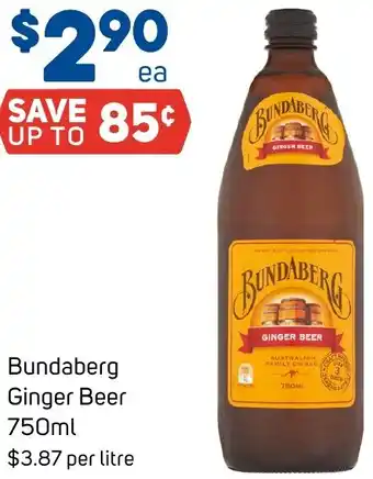 Foodland Bundaberg Ginger Beer 750ml offer
