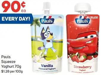 Foodland Pauls Squeeze Yoghurt 70g offer