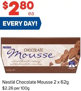 Foodland Nestlé Chocolate Mousse 2 x 62g offer