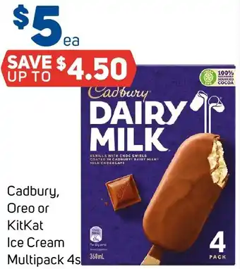 Foodland Cadbury, Oreo or KitKat Ice Cream Multipack 4s offer
