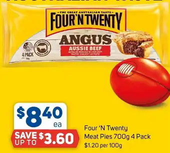 Foodland Four 'N Twenty Meat Pies 700g 4 Pack offer