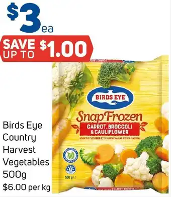 Foodland Birds Eye Country Harvest Vegetables 500g offer