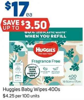 Foodland Huggies Baby Wipes 400s offer