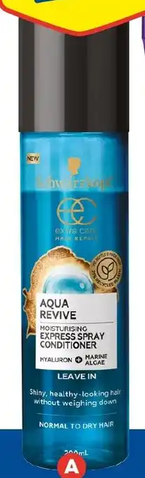 Foodland Schwarzkopf Aqua Revive Moisturising Express Spray Conditioner 200ml offer