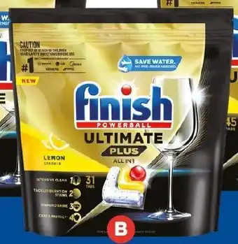 Foodland Finish Ultimate Plus Dishwasher Tablets Lemon 31 Pack offer