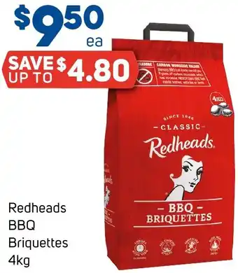 Foodland Redheads BBQ Briquettes 4kg offer