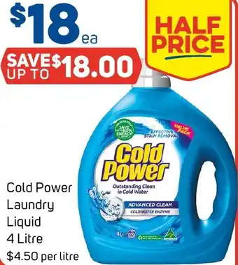 Foodland Cold Power Laundry Liquid 4 Litre offer