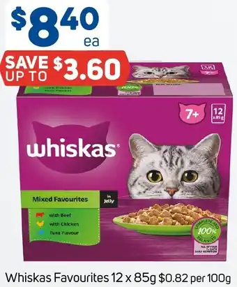 Foodland Whiskas Favourites 12 x 85g offer