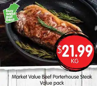 Spudshed Market Value Beef Porterhouse Steak Value pack offer