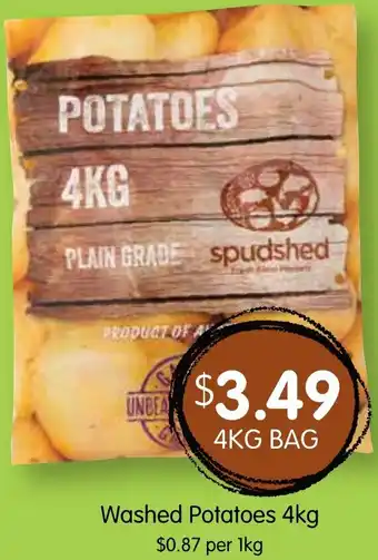 Spudshed Washed Potatoes 4kg offer