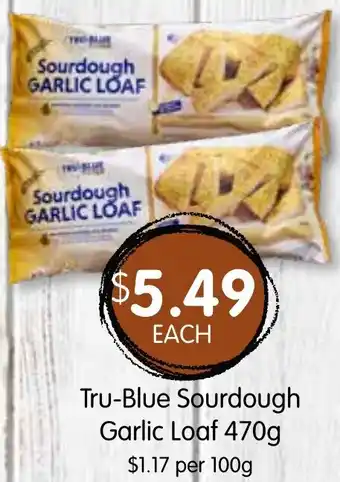 Spudshed Tru-Blue Sourdough Garlic Loaf 470g offer