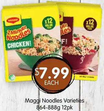 Maggi Noodles Varieties 864-888g 12pk