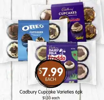Cadbury Cupcake Varieties 6pk
