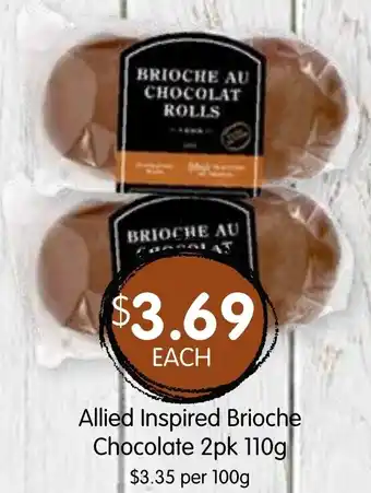 Spudshed Allied Inspired Brioche Chocolate 2pk 110g offer