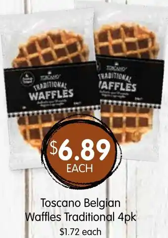 Spudshed Toscano Belgian Waffles Traditional 4pk offer
