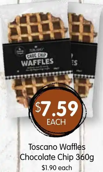 Spudshed Toscano Waffles Chocolate Chip 360g offer
