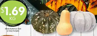 Spudshed Whole Butternut, Kent or Grey Pumpkin offer