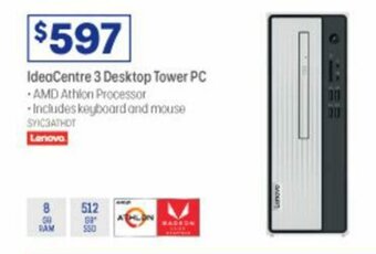 Officeworks Lenovo IdeaCentre 3 Desktop Tower PC offer