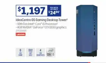 Officeworks Lenovo IdeaCentre G5 Gaming Desktop Tower 10 Gen Intel Core i5 Processor offer
