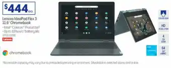 Officeworks Lenovo IdeaPad Flex 2 11.6" Chromebook offer