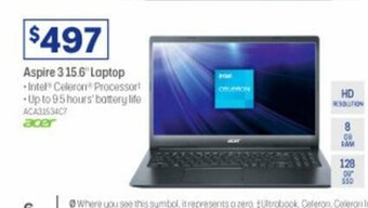 Officeworks Acer Aspire 3 15.6" Laptop offer