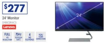 Officeworks Lenovo 24' Monitor offer
