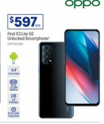 Officeworks Oppo Find X3 Lite 5G Unlocked Smartphone offer