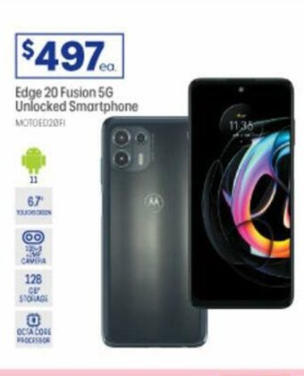 Officeworks Motorola Edge 20 Fusion 5G Unlocked Smartphone offer