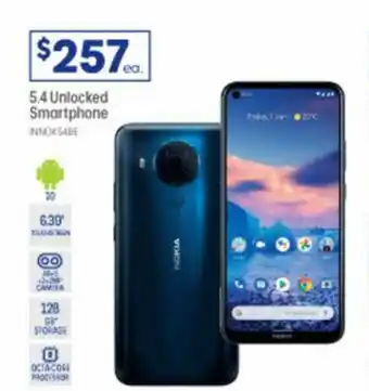 Officeworks Nokia 5.4 Unlocked Smartphone offer