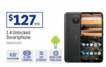 Officeworks Nokia 1.4 Unlocked Smartphone offer