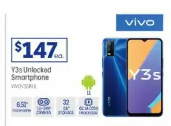 Officeworks Vivo Y3s Unlocked Smartphones offer