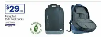 Officeworks J.Burrows Recycled 15.6" Backpacks offer