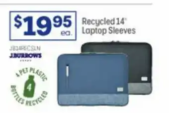 Officeworks J.Burrows Recycled 14" Laptop Sleeves offer