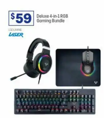 Officeworks Laser Deluxe 4-in-1 RGB Gaming Bundle offer