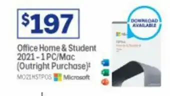 Officeworks Microsoft Office Home & Student 2021 - 1PC/Mac (Outright Purchase) offer