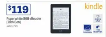 Officeworks Kindle Paperwhite 8GB eReader (10th Gen) offer
