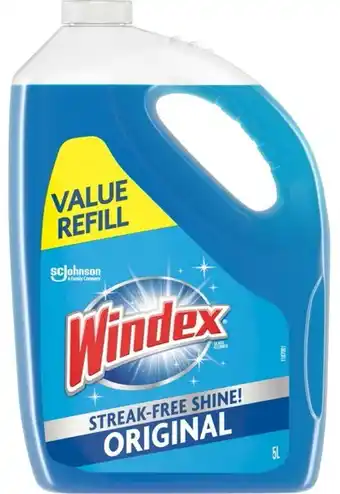 BIG W Windex Glass Cleaner 5-Litre offer