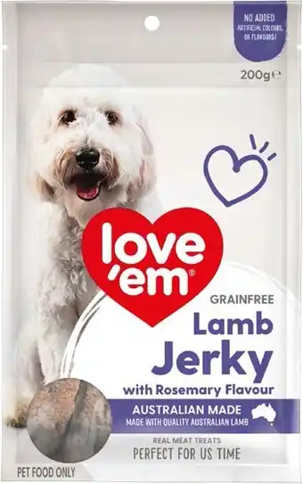 BIG W Love’em Jerky 200g - Lamb Jerky with Rosemary offer