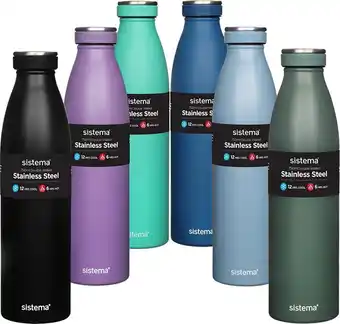 BIG W Sistema Assorted Stainless Steel Bottles 750ml offer