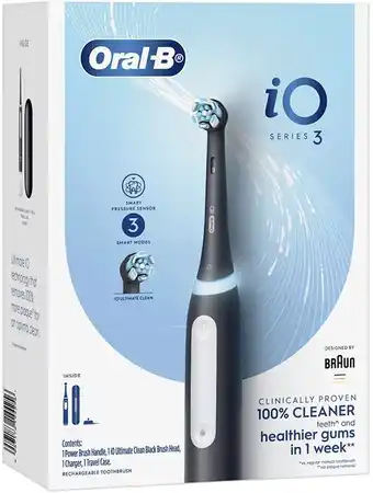BIG W Oral-B iO Series 3 Rechargeable Electric Toothbrush offer