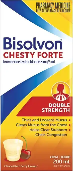 Pharmacist Advice Bisolvon Chesty Forte 200mL offer