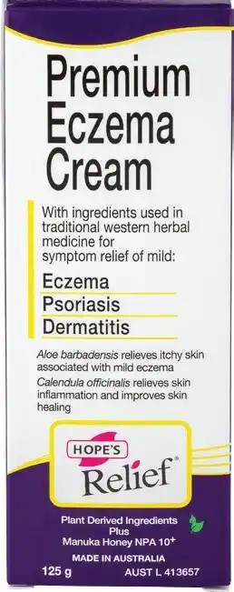 Pharmacist Advice Hope's Relief Premium Eczema Cream 125g offer