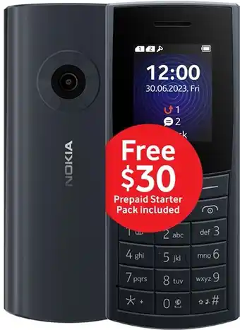 BIG W Vodafone Nokia 110 4G Prepaid Bundle - Black offer