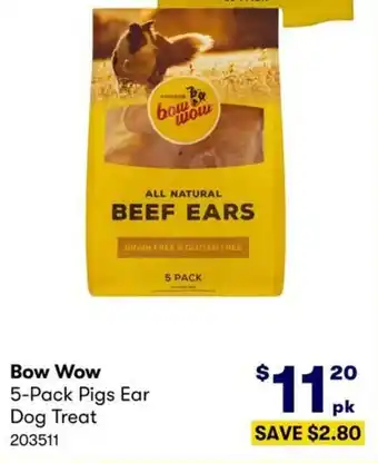 BIG W 5-Pack Pigs Ear Dog Treat offer