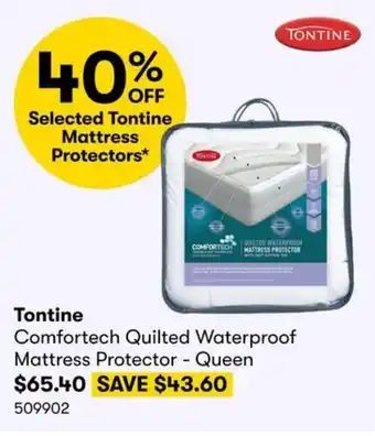 BIG W Comfortech Quilted Waterproof Mattress Protector - Queen offer